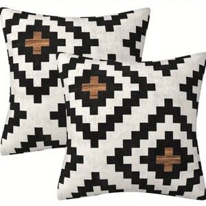 Southwestern Aztec Throw Pillow Covers – Set of 2 (18” x 18”)